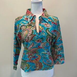 Chaudry KC Sequined Colorful L/S Top. Large
